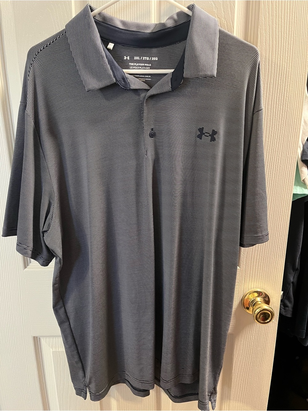 Under Armour Men's Navy Heather The Playoff Polo Sz. 2XL
